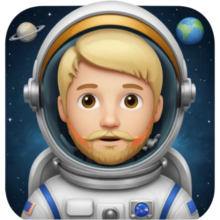 bearded blonde astronout emoji