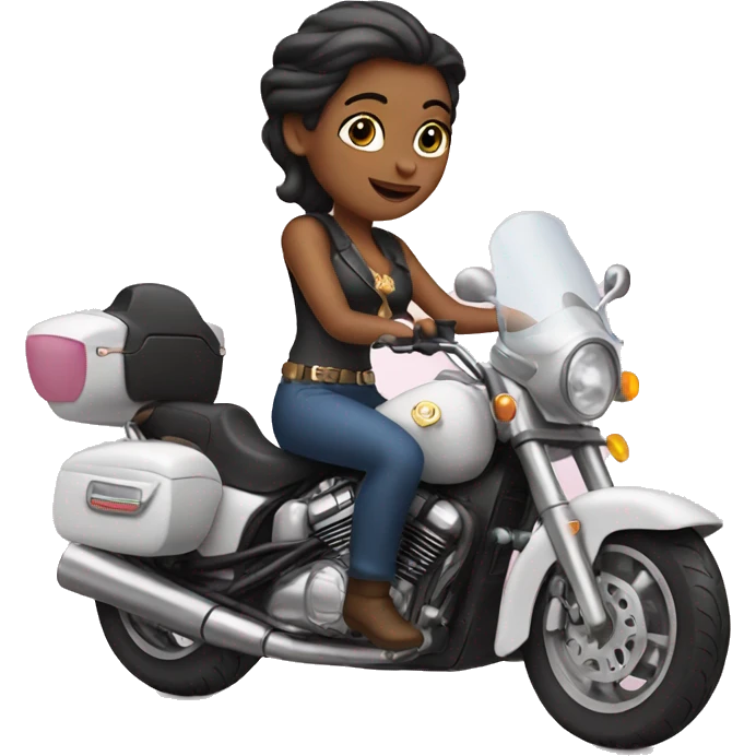 Princess on a motorbike emoji