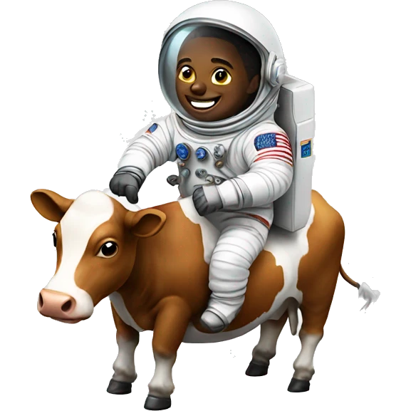 Astronaut on a cow emoji