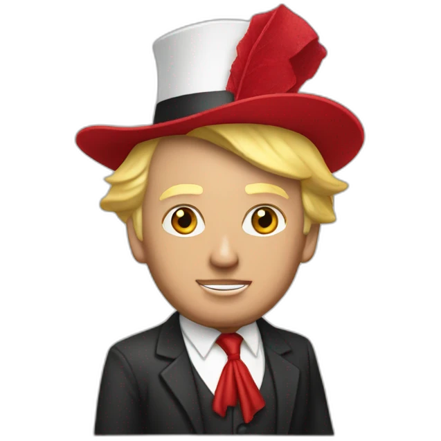 Donald trump with hand maid's tale red hat emoji