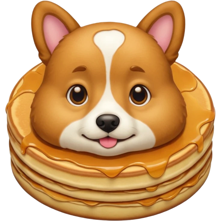 dog in the shape of pancake emoji