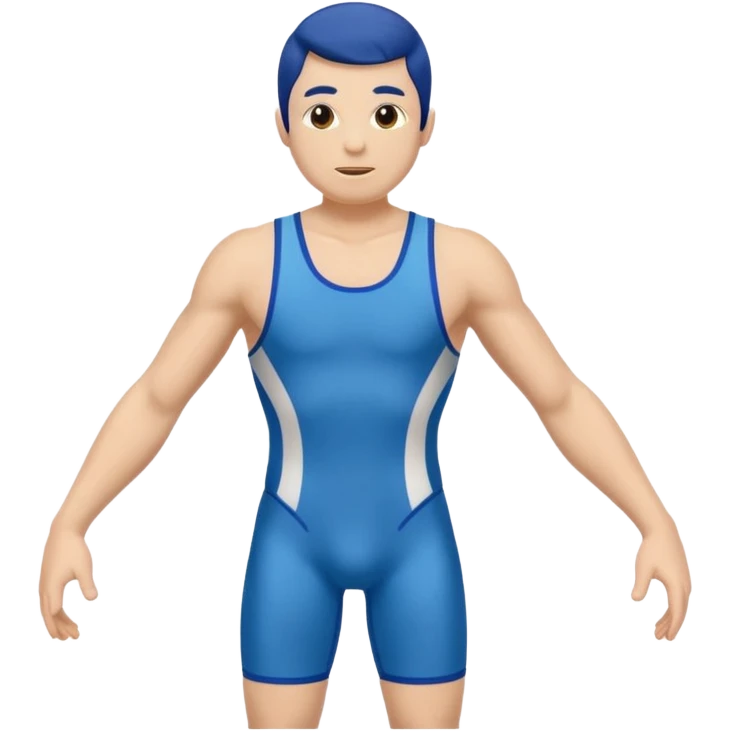 blue wrestling singlet emoji