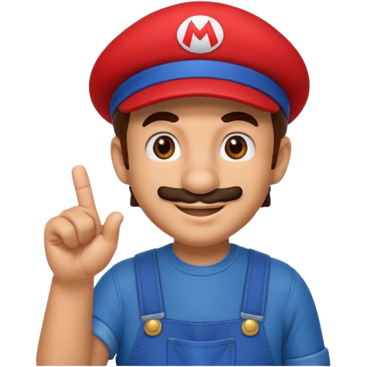 mario sacando el dedo de enmedio  emoji