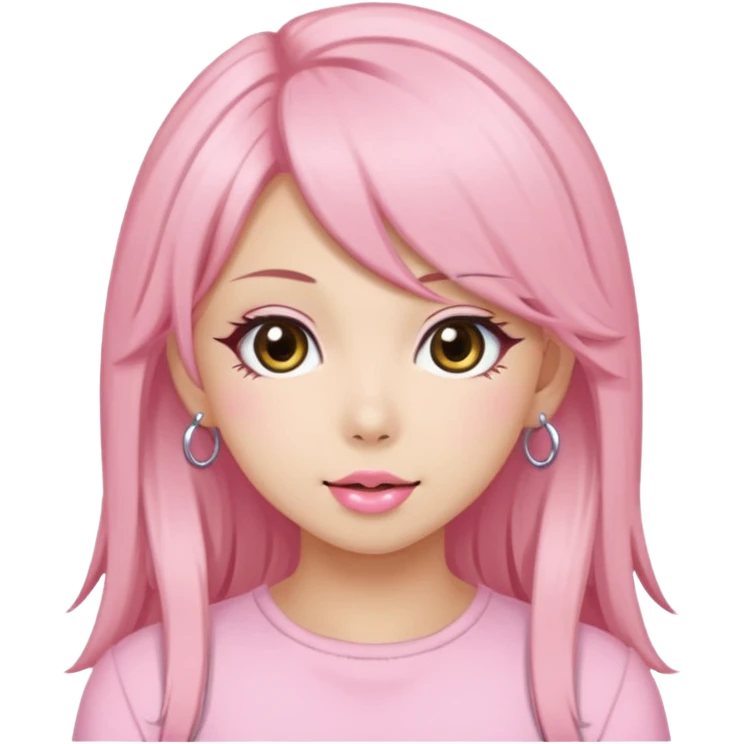 Cute Pink Gyaru Girl emoji