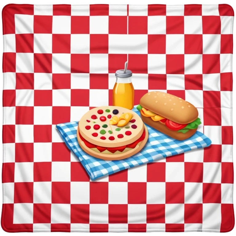 picnic blanket with food emoji
