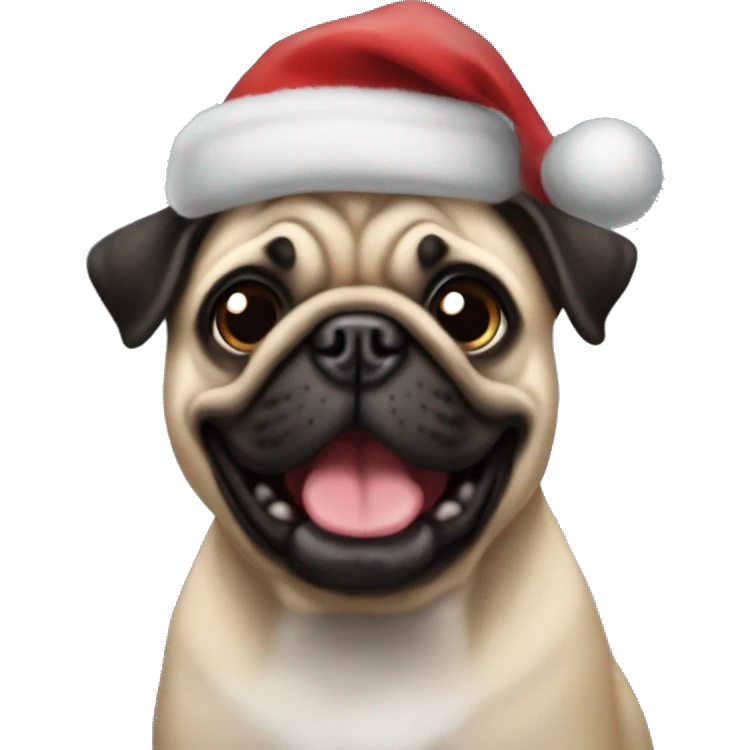 Jingle bells and pug emoji