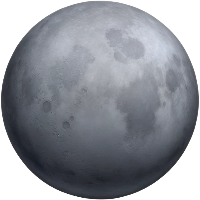 Mercury is a round planet emoji