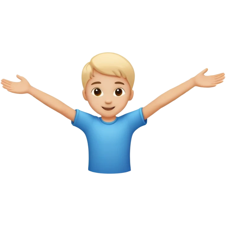 child spinning around with arms outstretched, motion lines to show spinning action, cheerful and playful emoji