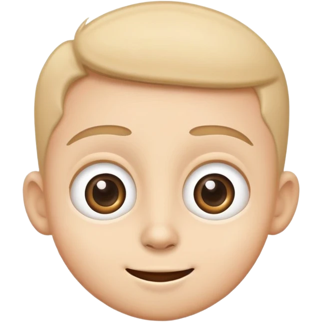 happy cartoon character with big eyes emoji