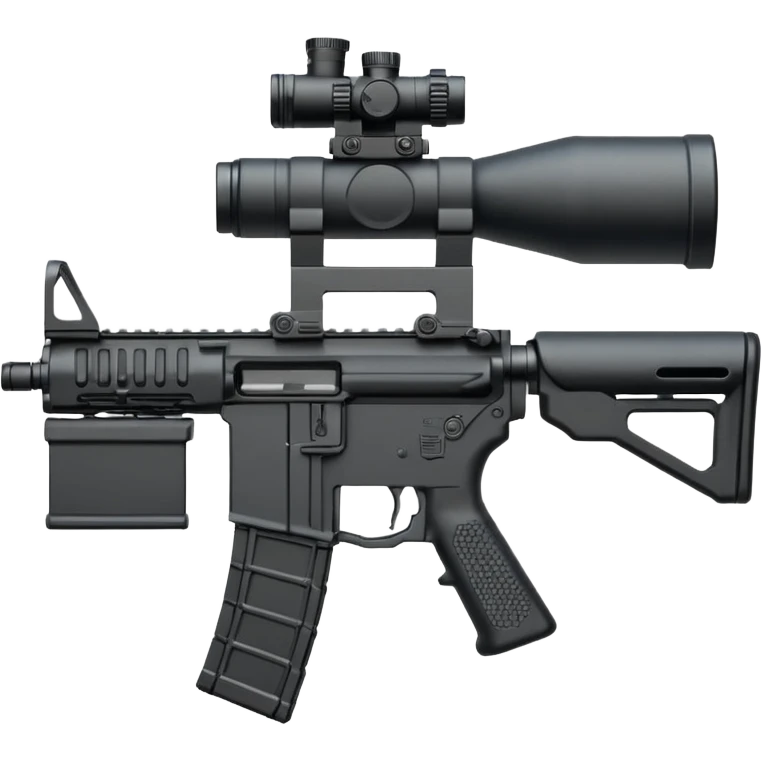 AR-15 drum mag and scope emoji