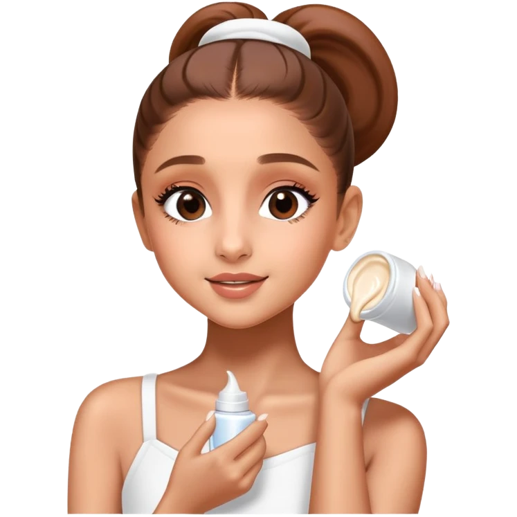 skin care cream application Ariana Grande emoji