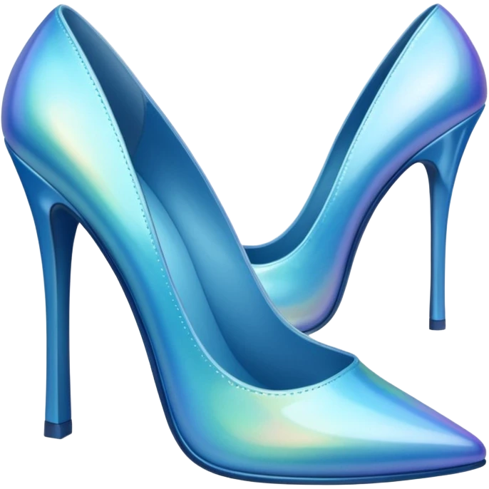 blue fairy high-heeled shoes emoji