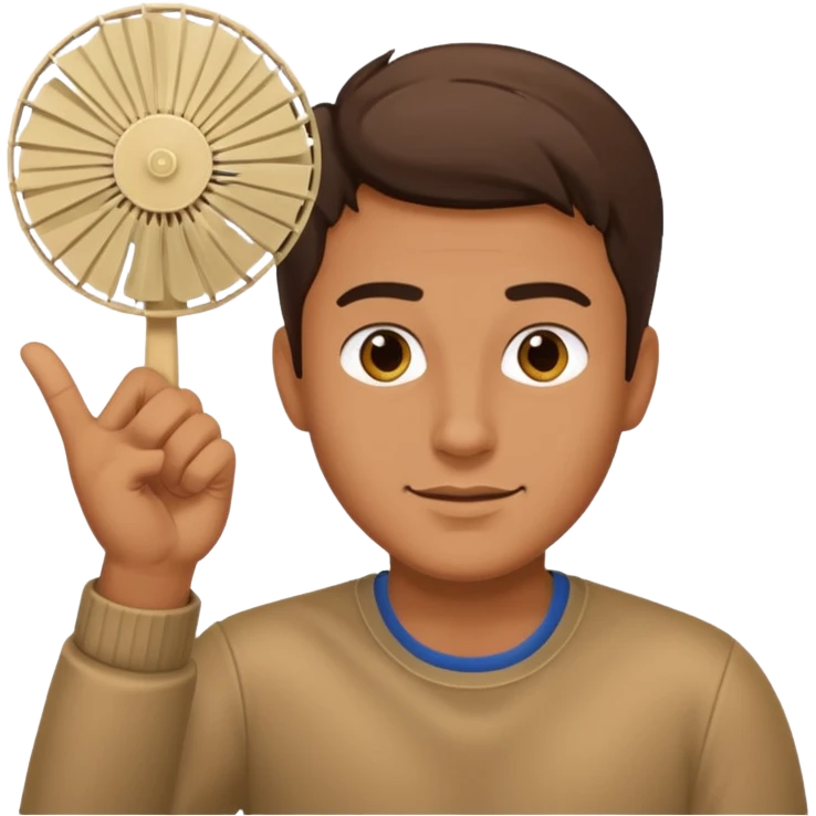 Un hombre haciendo el gesto del fan emoji