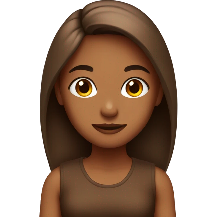 brown girly  emoji