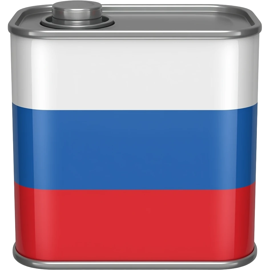 канистра с нефтью и флагом россии emoji
