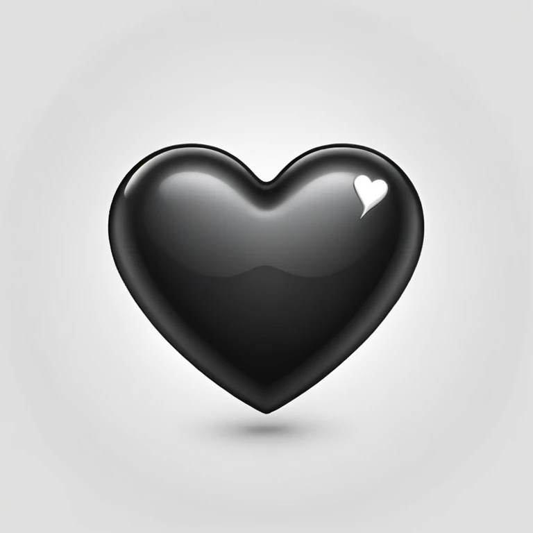 Default black heart emoji with shining emoji