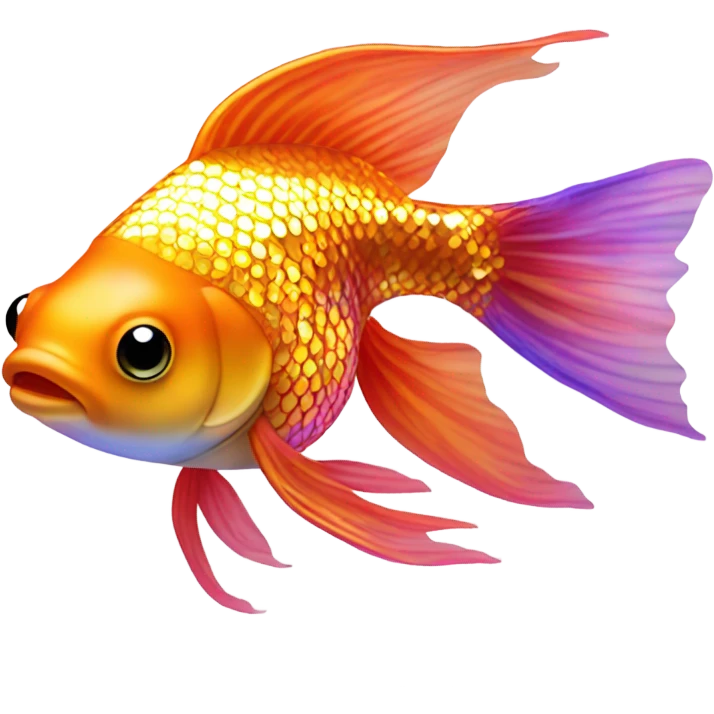 mirror ball goldfish emoji