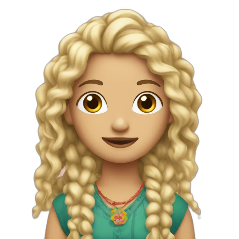 rubia-rizos-hippie tumbada emoji