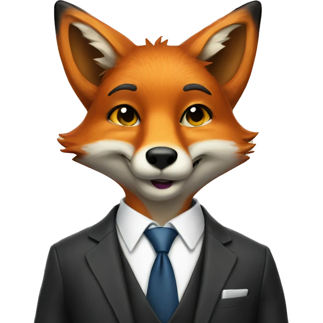 Fox in a suit emoji