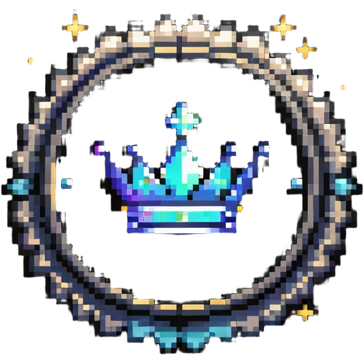 Special member badge with a glowing crown and sparkles, VIP status symbol emoji