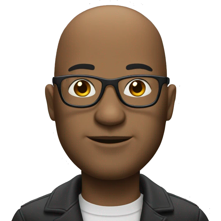Bald man with glases emoji