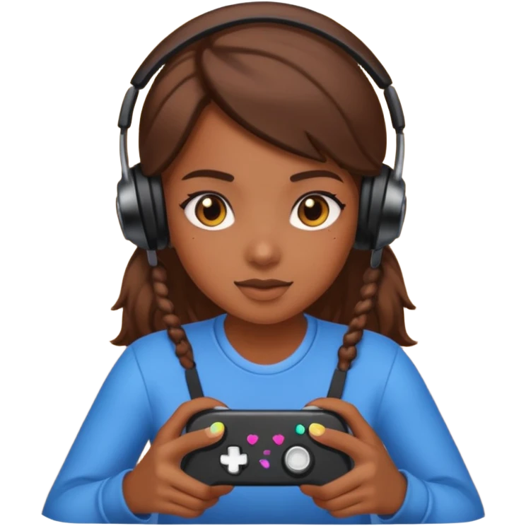 Chica gamer￼ morena emoji