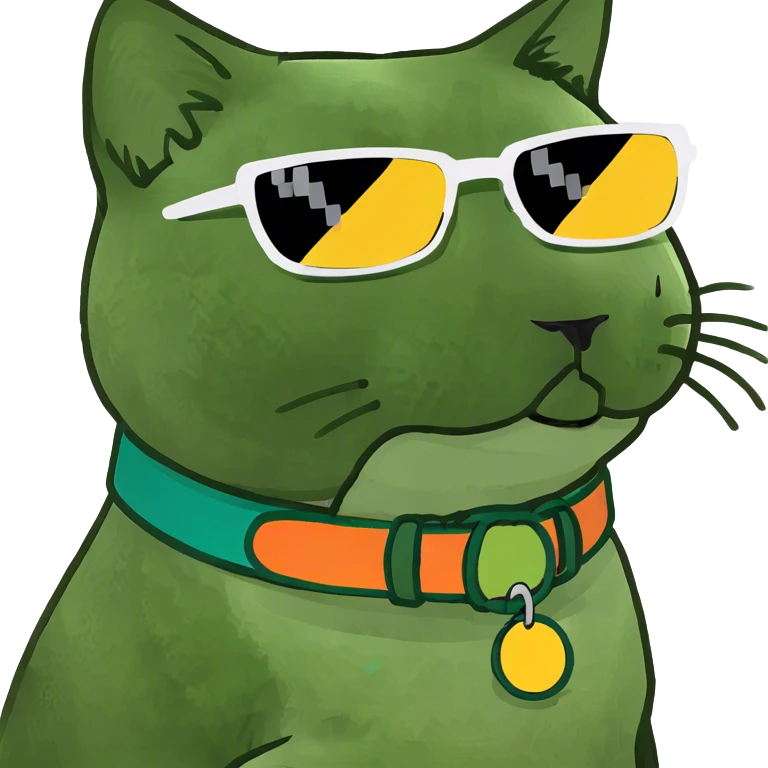 Cat with sunglasses emoji