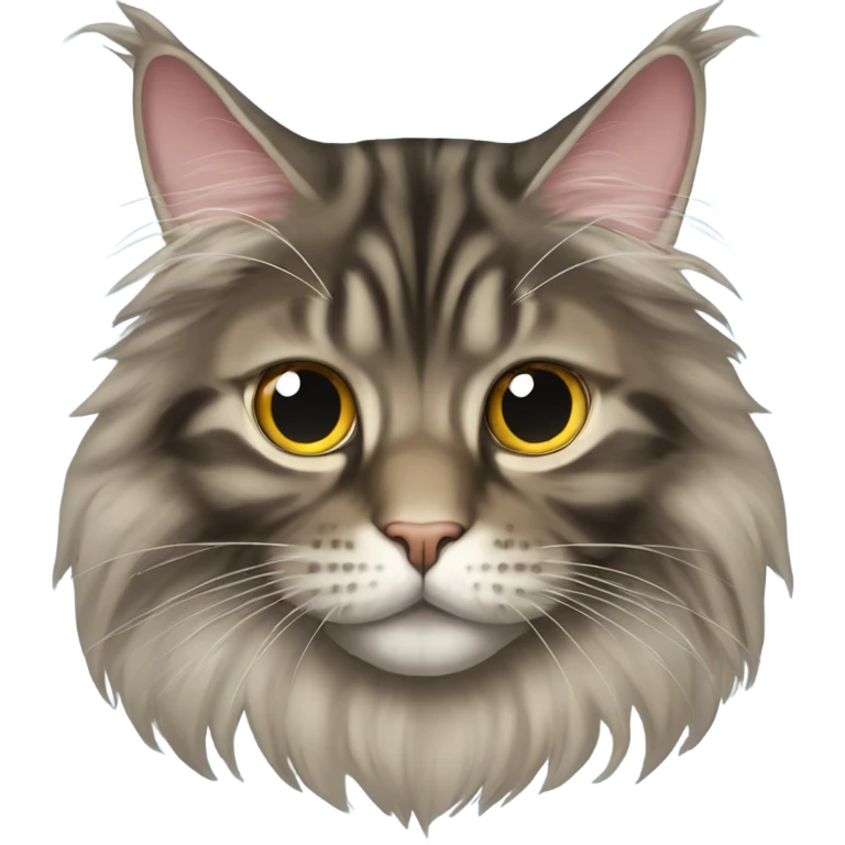 Maine Coon with eyes in a bunch emoji
