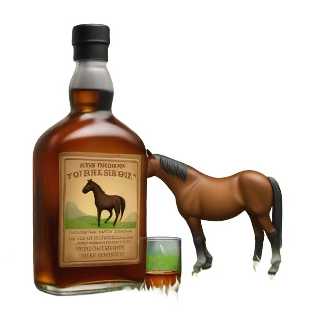 Blue grass with horses and Burbon  emoji