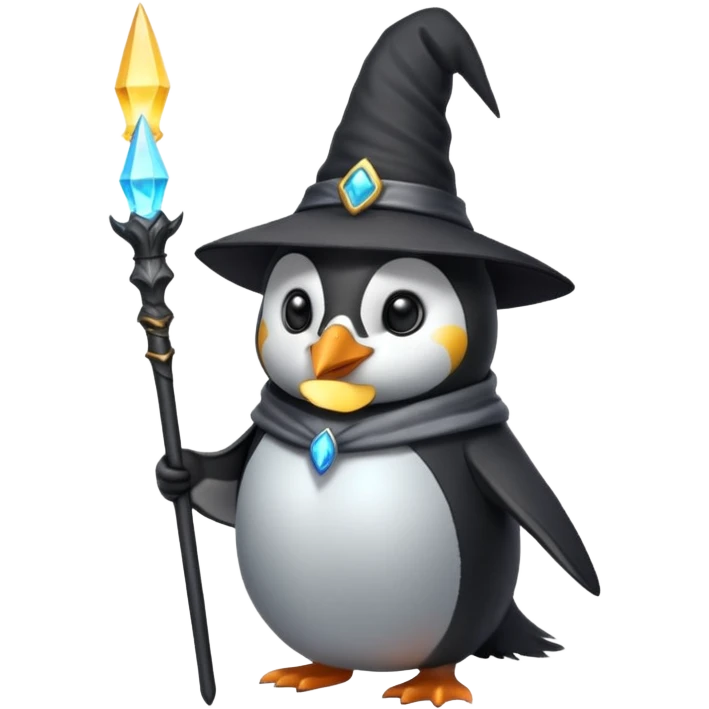 Penguin Wizard emoji