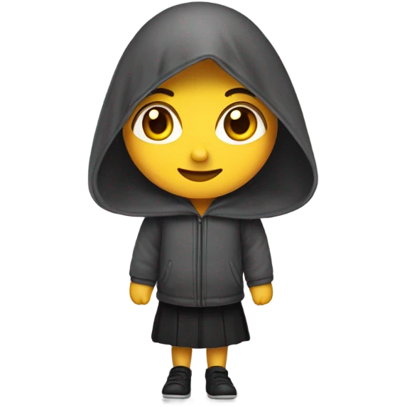 Chica con capucha  emoji