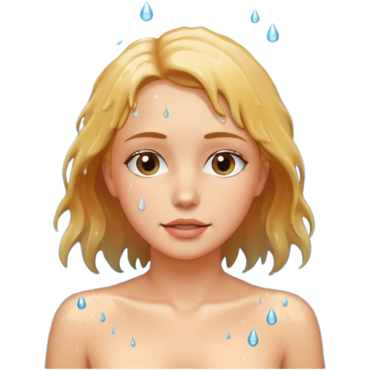 Woman in shower naked  emoji
