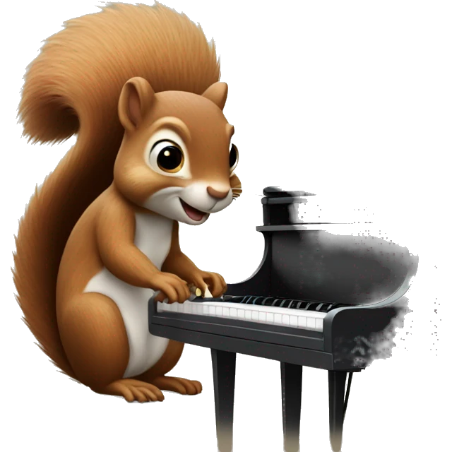 Squirrel play piano  emoji
