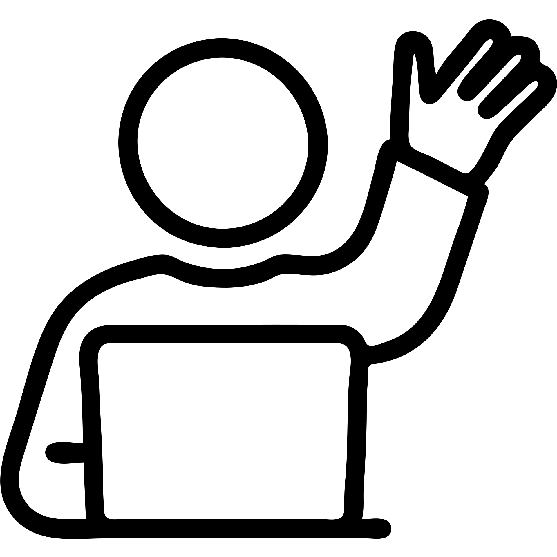 minimalist style person with laptop raising hand, no background emoji