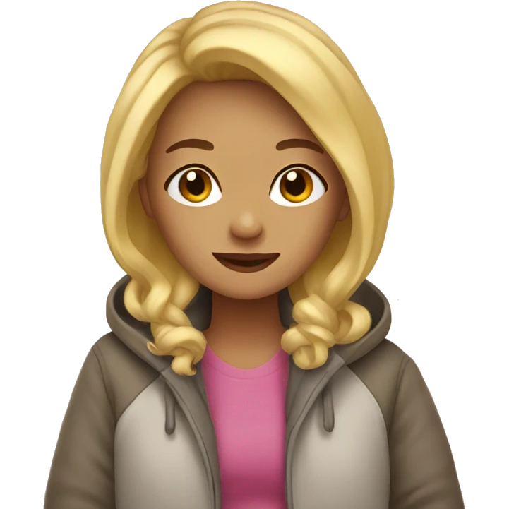 Cozy blonde Girl  emoji
