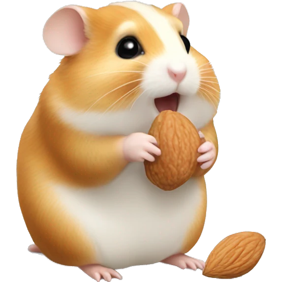 Hamster eating almond emoji
