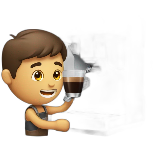 Man who repair a cofee machine emoji