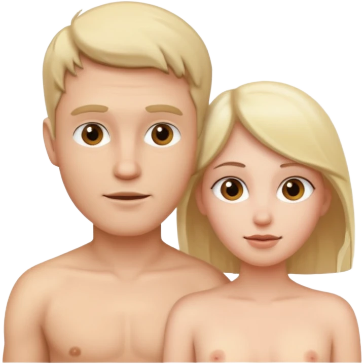 White male white female naked emoji