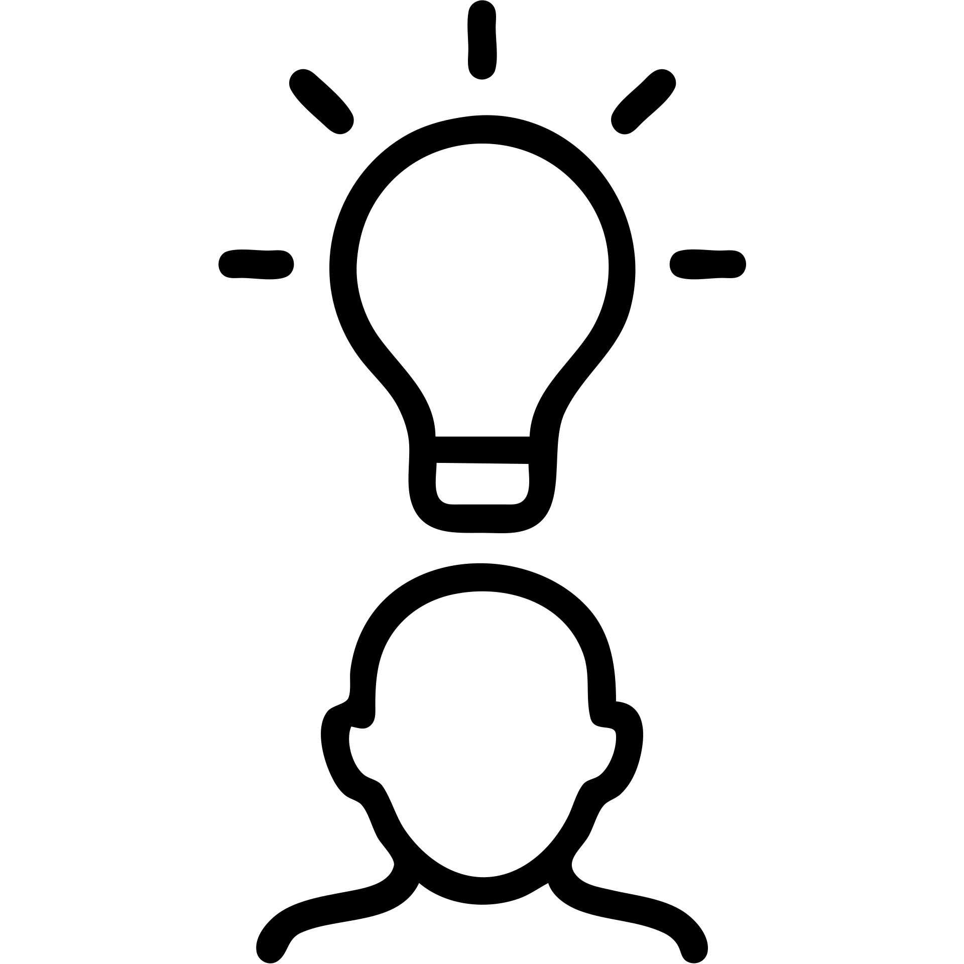 a lightbulb above a head, representing an idea, clean icon style emoji