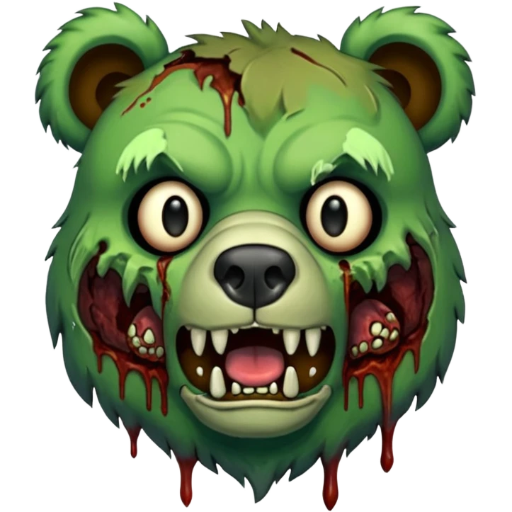 Zombie bear emoji
