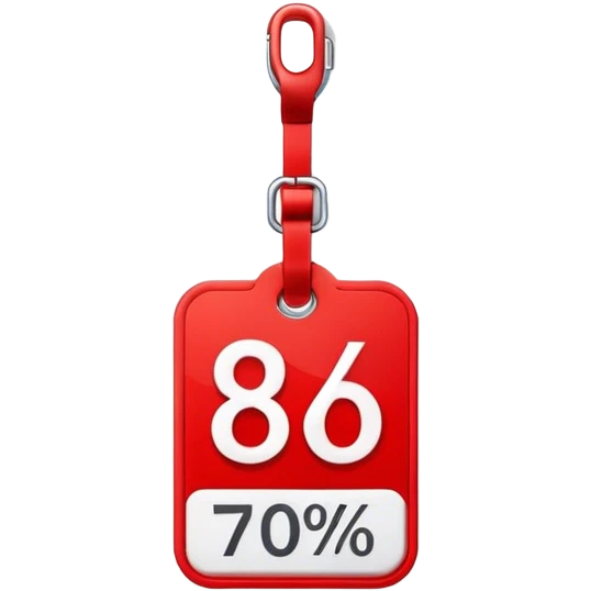 discount tag with percentage emoji