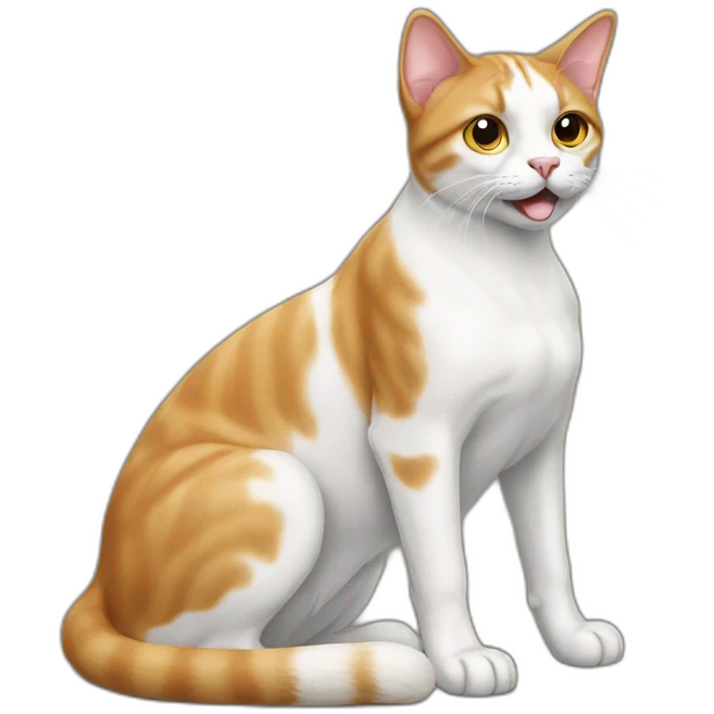 Cat sitting on dog emoji