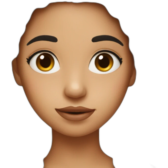 A girl with a mole on her face emoji