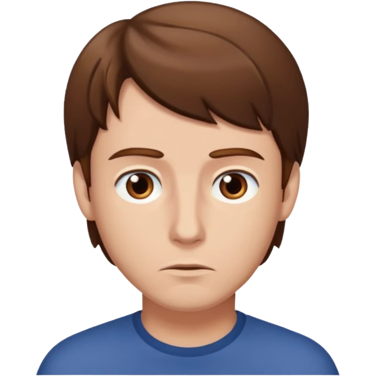 Mach mir einen trader an der börse mit braunen haaren mit einem fragenden blick emoji