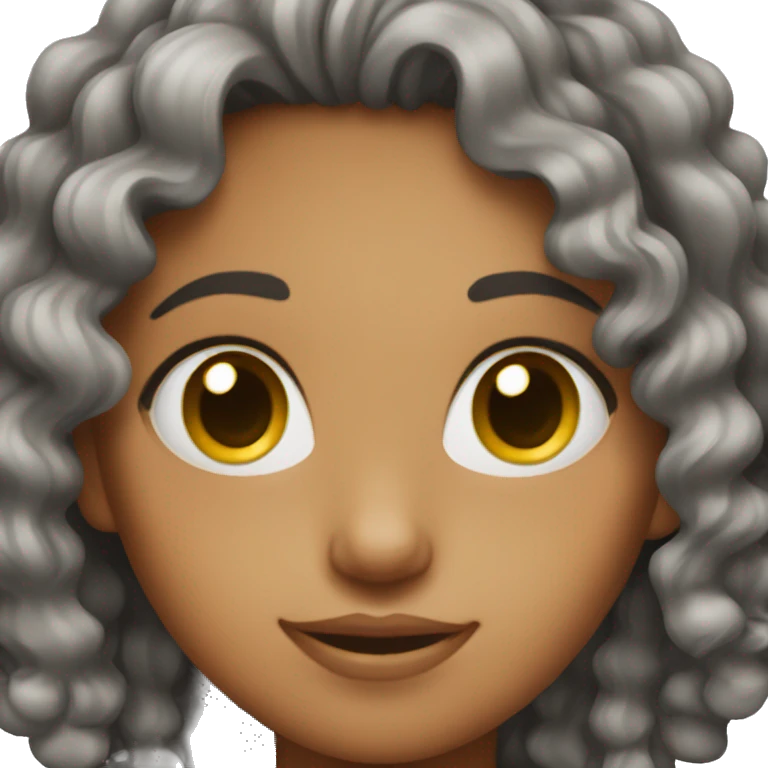 pretty girl with curly hair  emoji