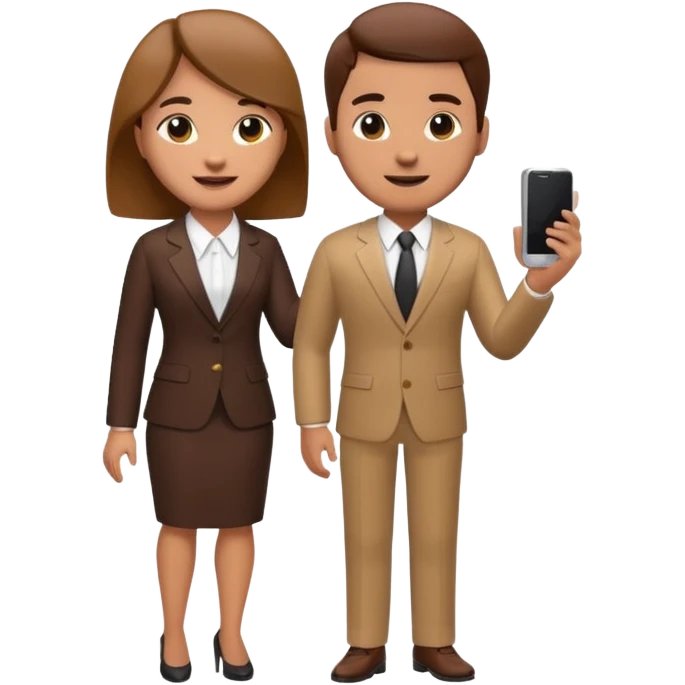 A 3D full body MNC Employee bitmoji talking on mobile with someone emoji