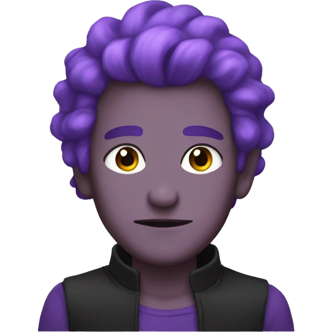 a gil with a purpl hair and is a villian emoji