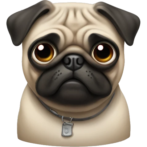 pug with gun closing one eye  emoji