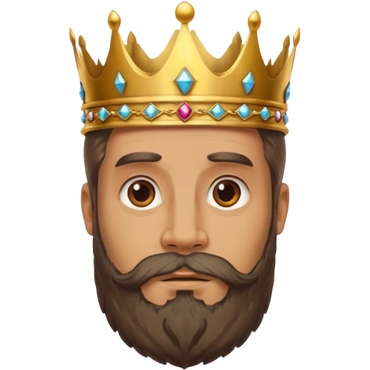 brown bearded king emoji