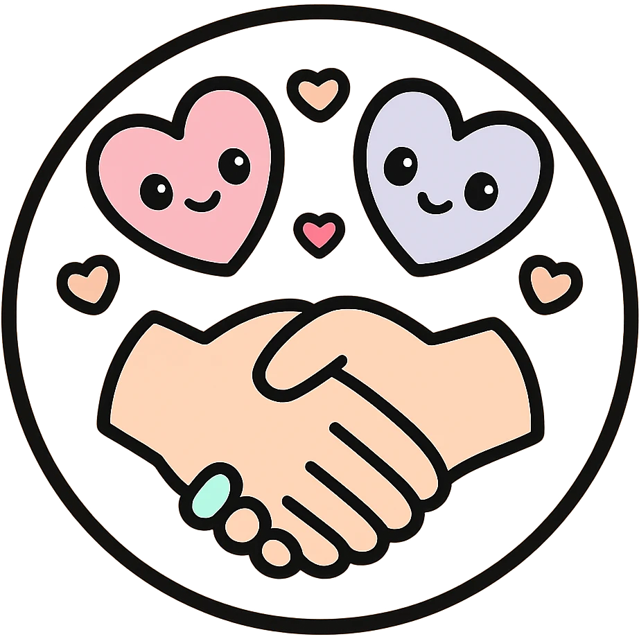 little alchemy style icon
subject: a vow
border: medium-black
shape: round, circular
background: white
style: full color fill with medium black outlining emoji